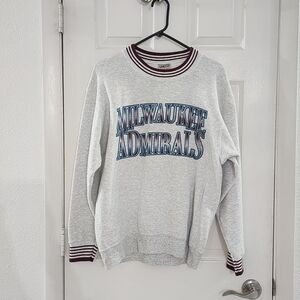 Vintage 90s Milwaukee Admirals Sweatshirt Oneita Power-Sweats USA Made Medium
